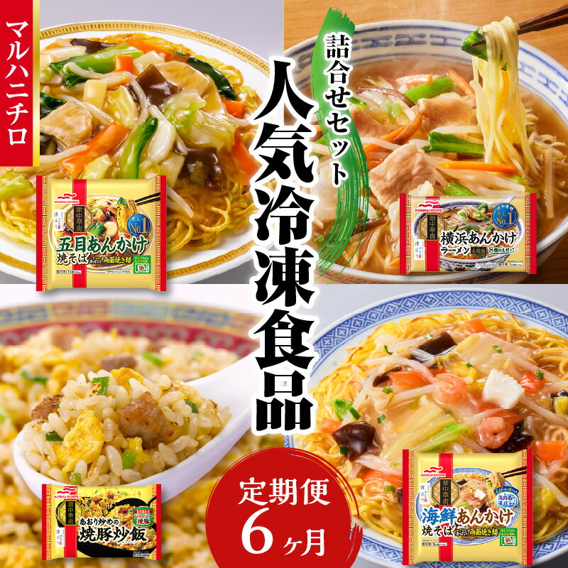 【ふるさと納税】 マルハニチロ 冷凍食品 詰合せセット《6ヵ月定期便》 炒飯 チャーハン ラーメン あんかけラーメン 焼きそば あんかけ 定期便 全6回 詰め合...