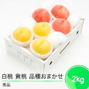 【ふるさと納税】もも 白桃 有袋黄桃 秀品 詰め合わせ 品種おまかせ 化粧箱入り 約2kg 2025年産 送料無料 フルーツ 果物 アソート大石田 ns-mohot2※沖縄・離島への配送不可