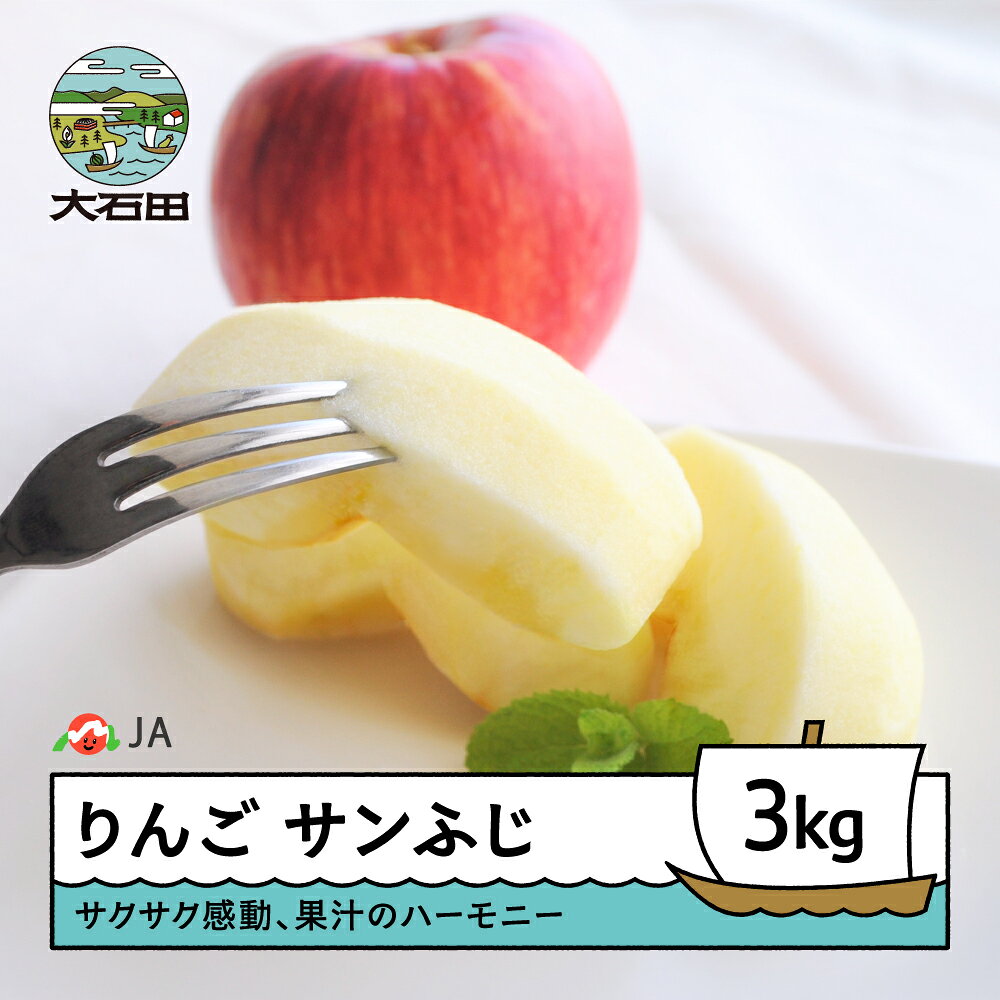 先行予約 りんご サンふじ 3kg 2026年産 令和8年産 果物 フルーツ くだもの 大石田 山形県 ja-risfx3 ※沖縄・離島への配送不可