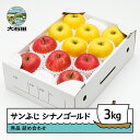 【ふるさと納税】 サンふじ & シナノゴールド 詰め合わせ 秀品 3kg 化粧箱入 詰め合わせ 令和7年産 2025年産 12月上旬~1月中旬頃発送 送料無料 りんご リンゴ 果物 フルーツ アソート ギフト 山形県産 送料無料 ※沖縄・離島への配送不可 ns-rifgx3|詳細画像