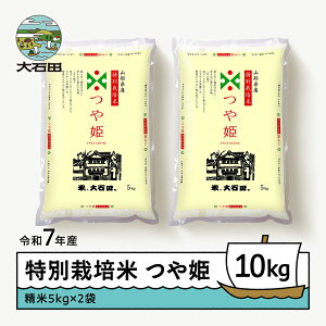 【ふるさと納税】新米 米 令和7年産 つや姫 10kg 大石田町産 特別栽培米 精米 送料無料 大石田