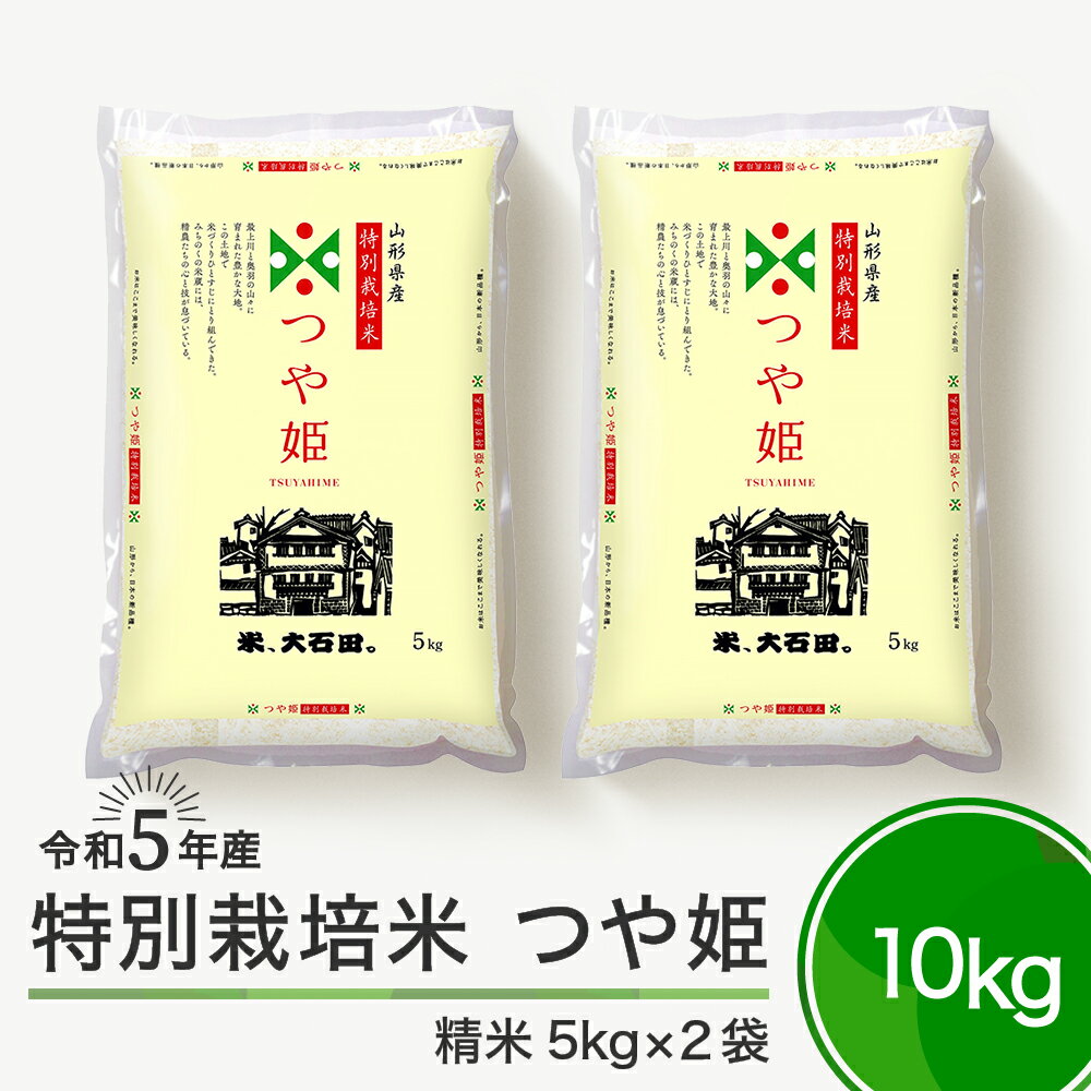 【ふるさと納税】米 令和5年産 つや姫 10kg 大石田町産 特別栽培米 精米 送料無料 大石田