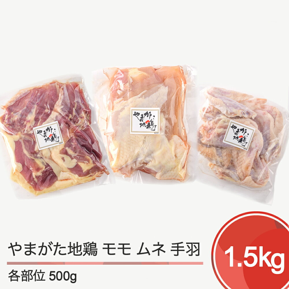 【ふるさと納税】やまがた地鶏 モモ ムネ 手羽セット 各部位500g 送料無料 as-zdztx