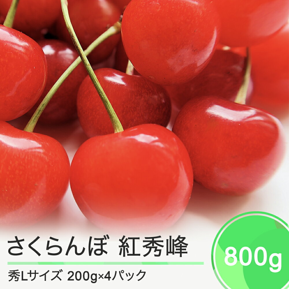 先行予約 さくらんぼ 紅秀峰 秀Lサイズ 800g (200gx4パック) フードパック 2024年産 山形県産 送料無料 サクランボ