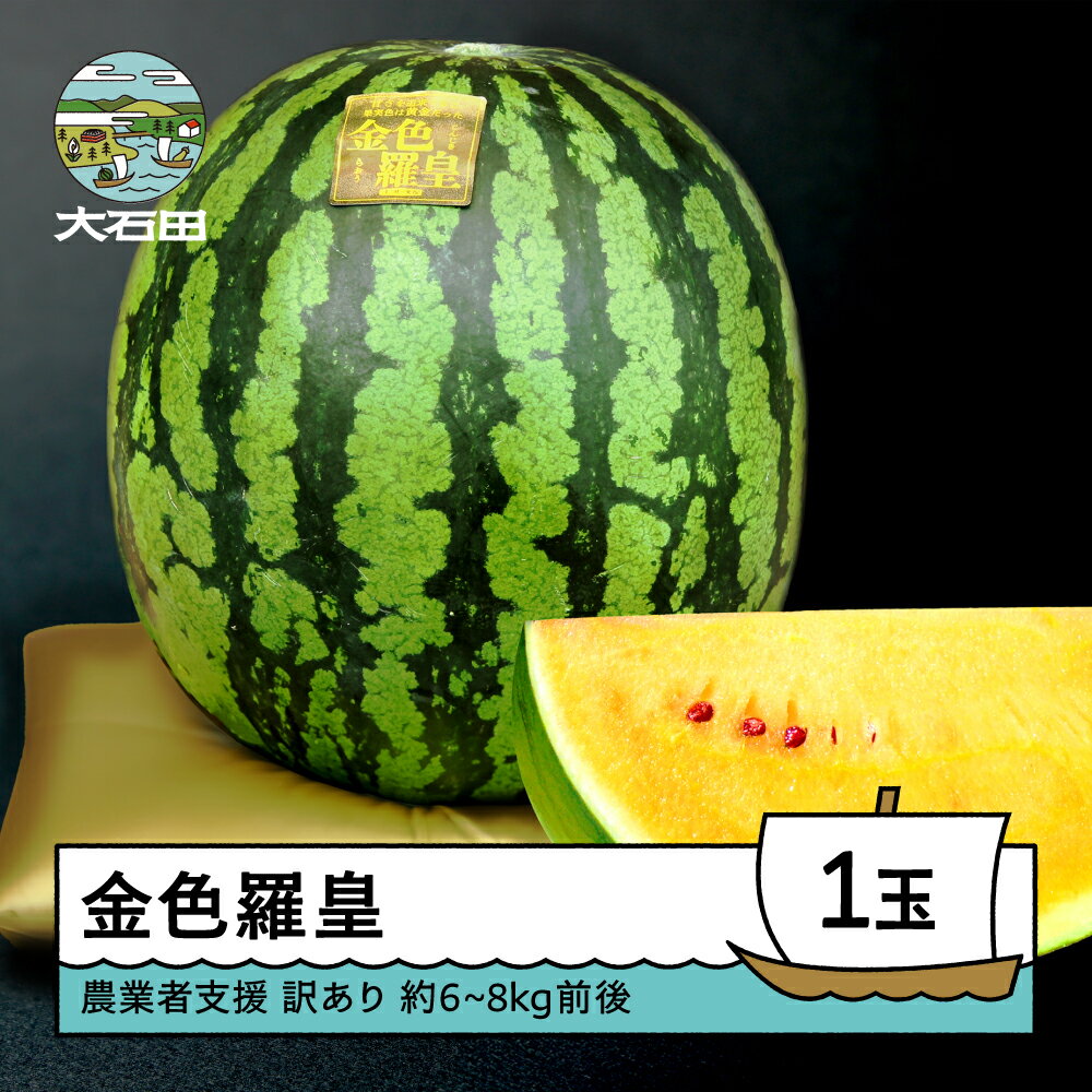 【ふるさと納税】すいか 訳あり 大玉 金色羅皇 約6〜8kg前後 1玉入り 2026年産 令...