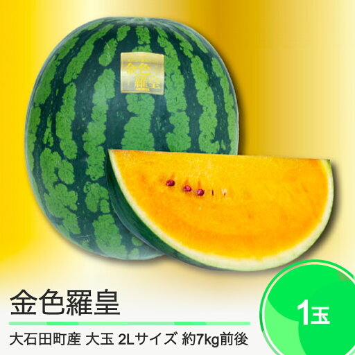 【ふるさと納税】すいか 大玉 金色羅皇 2L×1玉入り 2025年産 令和7年産 送料無料 スイカ 大石田町産 8月上旬から順次発送 mn-sukrx2 【ふるさと納税】すいか 大玉 金色羅皇 2L×1玉入り 2025年産 令和7年産 送料無料 スイカ 大石田町産 8月上旬から順次発送 mn-sukrx2