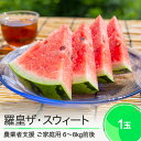 【ふるさと納税】 すいか ご家庭用 大玉 羅皇ザ・スウィート 約6〜8...(4)
