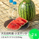 7位! 口コミ数「2件」評価「3」小玉 すいか 4L×2玉入り 2024年産 令和6年産 ひとりじめ 送料無料 スイカ 大石田