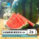 【ふるさと納税】大玉 尾花沢すいか 3L×2玉入り 2026年産 令和8年産 送料無料 スイカ大石田 ja-suo2x3