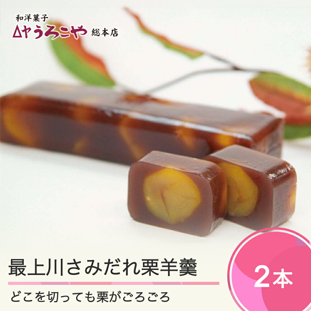 お菓子 スイーツ 和菓子 羊かん 最上川さみだれ栗羊羹 2本 送料無料 us-swkyx2