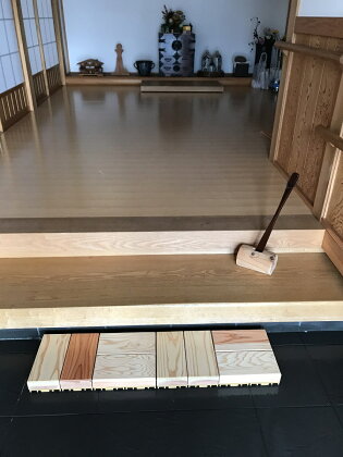 金山杉の玄関すのこ(25cm×50cm×H6cm)×2