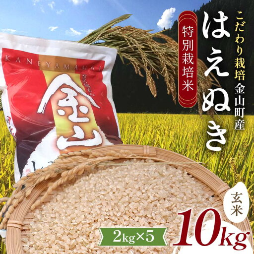 【ふるさと納税】【先行予約 令和7年産】 金山町産 特別栽培米 はえぬき 玄米 2kg×5(10kg) 米 お米 ご飯 ブランド米 F4B-0609 【ふるさと納税】【先行予約 令和7年産】 金山町産 特別栽培米 はえぬき 玄米 2kg×5(10kg) 米 お米 ご飯 ブランド米 F4B-0609