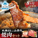 【ふるさと納税】【定期便】米の娘ぶた&山形牛A5ランク「焼肉セット」×8ヶ月 F4B-0153