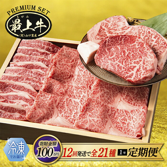 【ふるさと納税】【冷凍】12回 発送 全21種 特選 最上牛 1年 定期便 牛肉