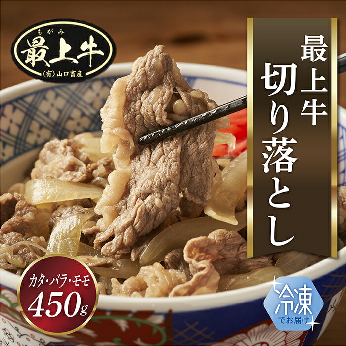 【冷凍】最上牛切り落とし(カタ・バラ・モモ450g)