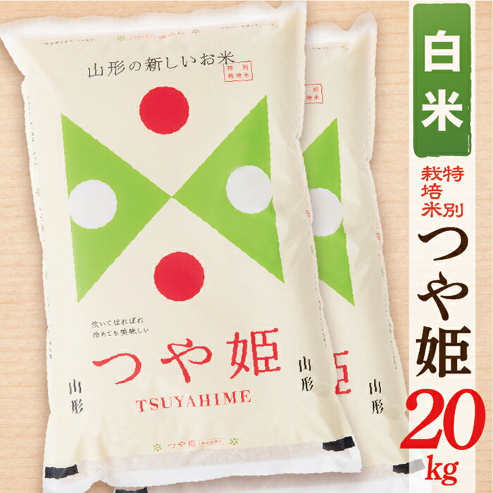 【令和6年産予約】【白米】山形県産つや姫20kg(10kg×2袋)