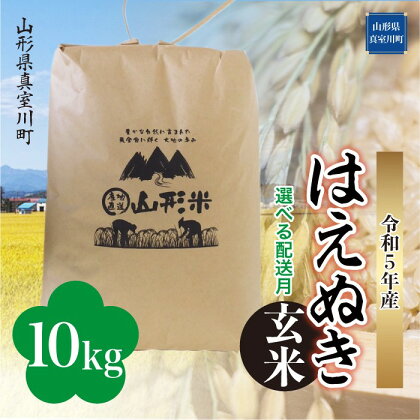 ＜配送時期が選べて便利＞令和5年産 真室川町厳選 はえぬき ＜玄米＞ 10kg（10kg×1袋）