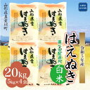 ＜配送時期が選べて便利＞令和5年産 真室川町厳選 はえぬき ＜白米＞ 20kg（5kg×4袋）