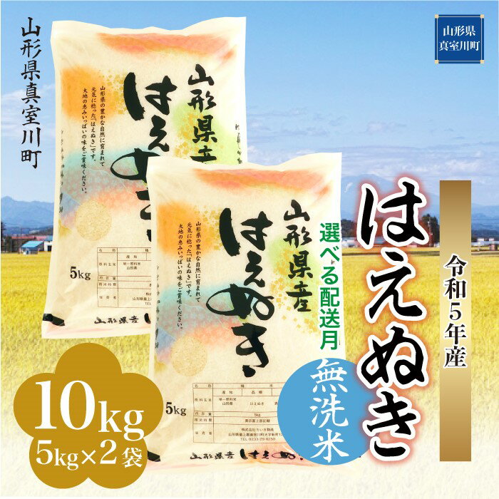 【ふるさと納税】 ＜配送時期が選べて便利＞令和5年産 真室川町厳選 はえぬき ＜無洗米＞ 10kg（5kg×2...