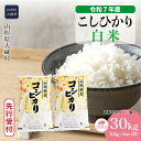 【ふるさと納税】<令和7年産米先行受付> 大蔵村 コシヒカリ <白米> 30kg定期便(10kg×3回お届け)