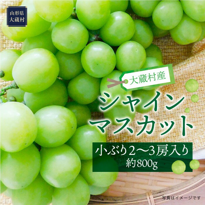 大蔵村産 シャインマスカット 小ぶり2~3房入り 約800g