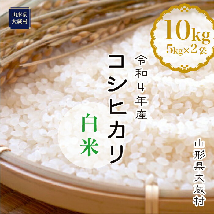 【ふるさと納税】令和4年産大蔵村コシヒカリ<白米>10kg