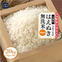 【ふるさと納税】令和5年産　はえぬき［無洗米］20kg（5k