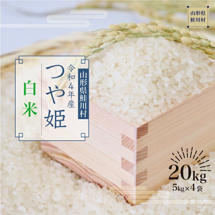 【ふるさと納税】＜配送時期が選べる！＞ 【早期受付分】 令和4年産 鮭川村 つや姫 ＜白米＞ 20kg （5kg×4袋）