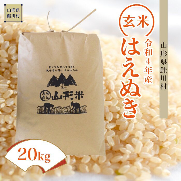 【ふるさと納税】 ＜配送時期選べます＞ 令和4年産 鮭川村 はえぬき 【玄米】 20kg