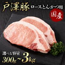 【ふるさと納税】 《選べる容量》山形県 戸沢村産 戸澤豚一番育ち ロース 300g~3kg とんかつ用 豚肉 豚 肉 ポーク 国産 ブランド豚 冷凍 贈答用 贈り物 プレゼント 自宅用 家庭用 F7W-0083var