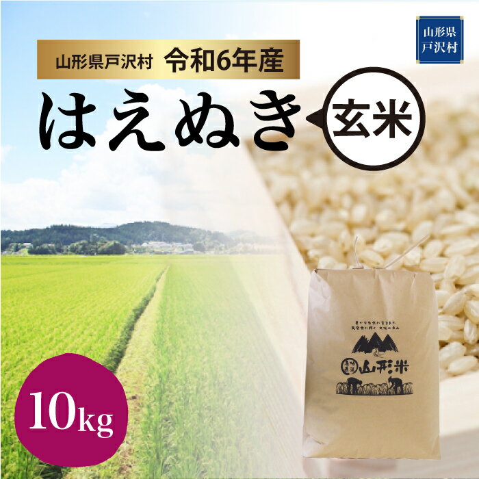 令和6年産米 はえぬき[玄米]10kg(10kg×1袋) 戸沢村[配送時期指定可]