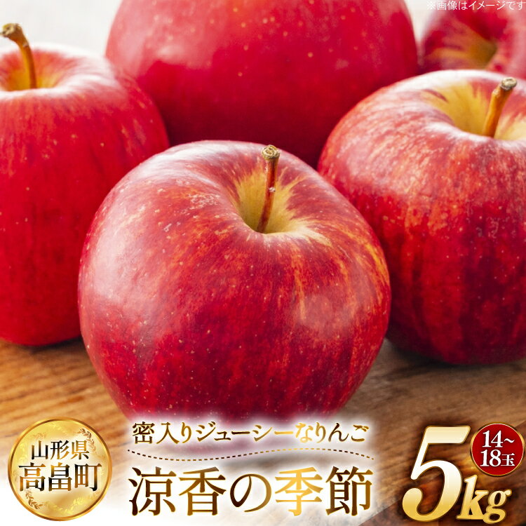 【ふるさと納税】 【期間限定発送】 りんご 高畠町産 涼香の季節 14〜18玉 5kg [JA山形おきたま 山形県 高畠町 tk06ays870045] 果物 くだもの フルーツ 林檎 リンゴ 産地直送のサムネイル