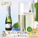 21位! 口コミ数「5件」評価「5」ミニボトル 嘉スパークリングワイン 辛口 200ml×6本セット F20B-687