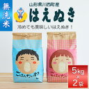 【ふるさと納税】《先行予約》令和7年産 はえぬき10kg(5kg×2袋)【無洗米】【1567622】