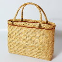 【ふるさと納税】【現品発送】新野さんのつる細工 かごバッグ またたび 三本網代編み