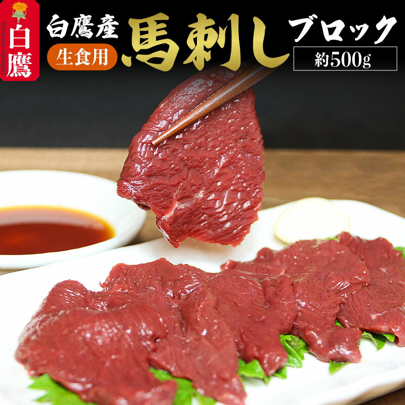 【ふるさと納税】山形県 白鷹産 馬刺しブロック(生食用) 約500g（目安：5～6人前）