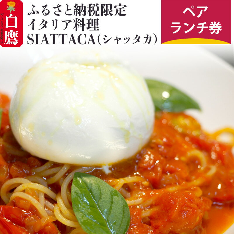 【ふるさと納税】ふるさと納税限定 イタリア料理SIATTACA(シャッタカ) ペアランチ券