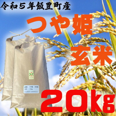 【ふるさと納税】特別栽培米つや姫　玄米　20kg　令和5年山