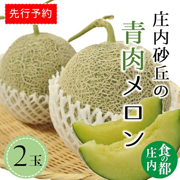 【ふるさと納税】★先行予約★食の都庄内 【令和7年産】庄内の青肉メロン(2玉)(有限会社庄内旬青果)