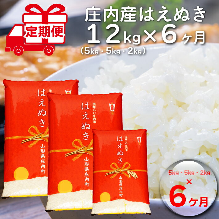 ふるさと納税 米[5月中旬発送]庄内米6か月定期便!はえぬき12kg(入金期限:2024.4.25)