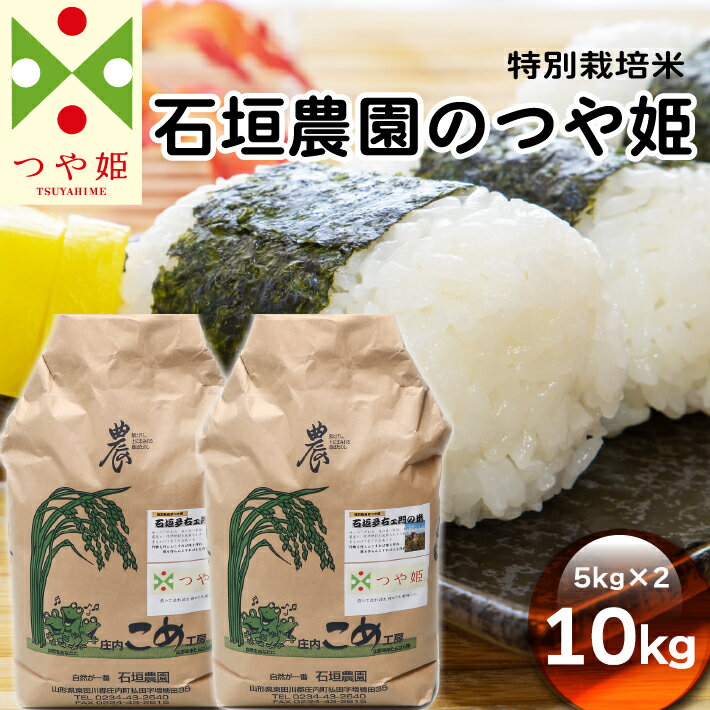 5位! 口コミ数「0件」評価「0」 ふるさと納税 米 山形県 石垣農園の特別栽培米つや姫10kg