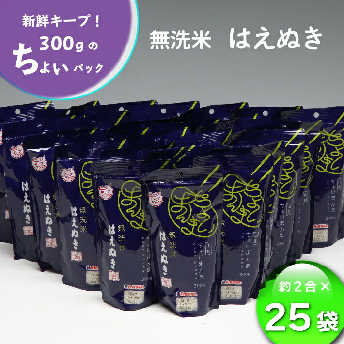 ちょいまんま 無洗米はえぬき2合×25袋セット ふるさと納税 山形