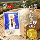 【ふるさと納税】<6月中旬発送>庄内米6か月定期便!はえぬき無洗米 5kg(入金期限:2025.5.25)無洗米 ふるさと納税 米 定期便 山形県