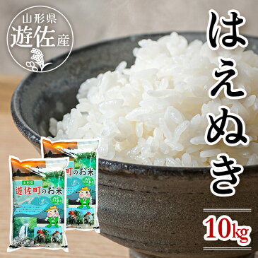 【ふるさと納税】はえぬき 計10kg 5kg×2袋 令和3年産米 山形県遊佐産 東北 遊佐町 庄内地方 庄内平野 米 お米 精米 白米 庄内米 ごはん ご飯 セット