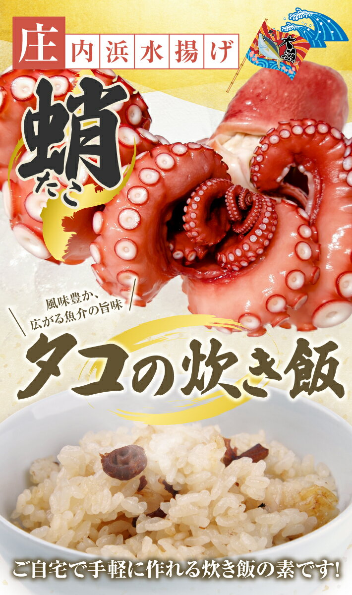 【ふるさと納税】タコ炊き飯の素 2合用×3パック 化学調味料・保存料・着色料不使用 東北 山形県 遊佐町 セット 簡単調理 炊飯器 たこ 蛸 炊き込みご飯 かやくご飯 常温保存
