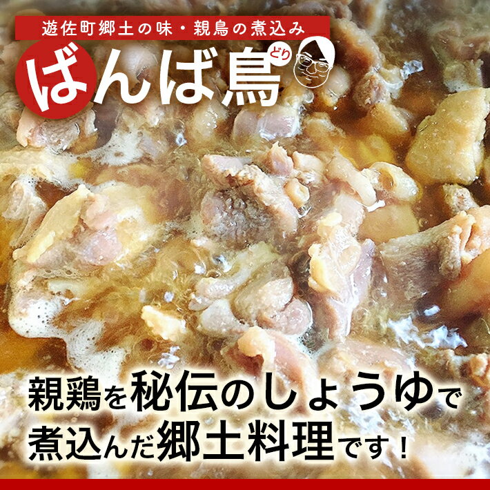 【ふるさと納税】親鳥の煮込み 「ばんば鳥」 200g×6袋 計1200g 冷凍便 ※離島発送不可 無着色 鶏肉 煮物 惣菜 手づくり 手作り 醤油味 しょうゆ味 おかず おつまみ 時短 レンジ調理 温めるだけ 個包装 小分け 東北 山形県 遊佐町 庄内 2