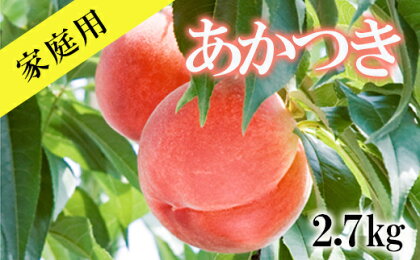 No.2351もも「あかつき」ご家庭用2.7kg【2024年発送】