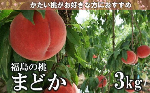 【ふるさと納税】No.1509福島のもも「まどか」3kg【2022年発送】