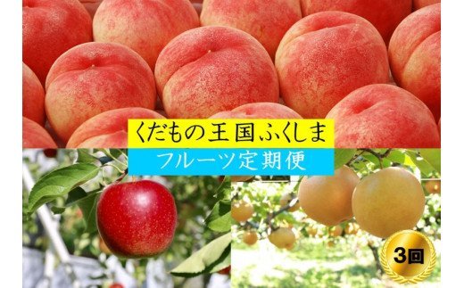 【ふるさと納税】No.2369【2024年発送分】フルーツ3種定期便　（桃約5kg、梨約5kg、林檎約5kg）