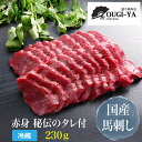 【ふるさと納税】国産馬刺し 赤身 秘伝のタレ付 230g｜会津若松市 特産品 名物 国産 馬肉 赤身 馬刺し 馬刺しタレ付き 福島 ヘルシー グルメ [0012]